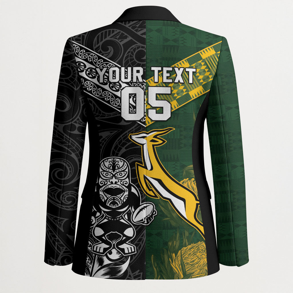 Rugby New Zealand South Africa Blazer Maori Tiki Springboks Together