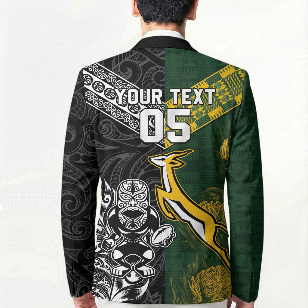 Rugby New Zealand South Africa Blazer Maori Tiki Springboks Together