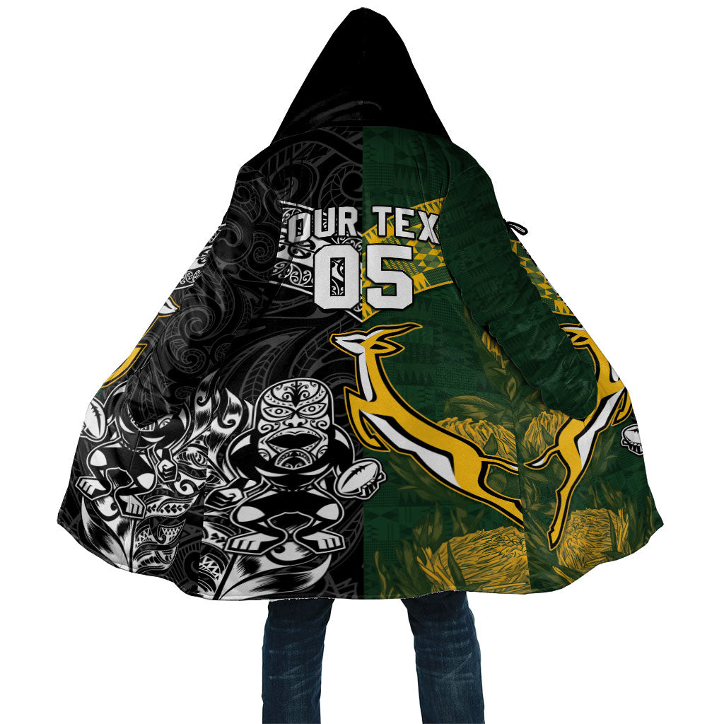 Rugby New Zealand South Africa Cloak Maori Tiki Springboks Together