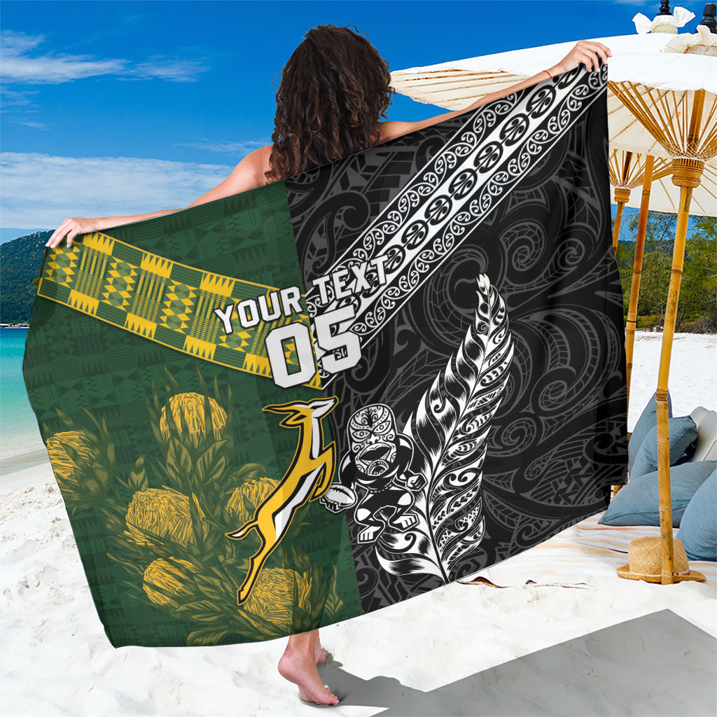 Rugby New Zealand South Africa Sarong Maori Tiki Springboks Together