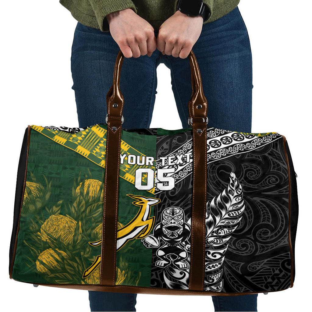 Rugby New Zealand South Africa Travel Bag Maori Tiki Springboks Together