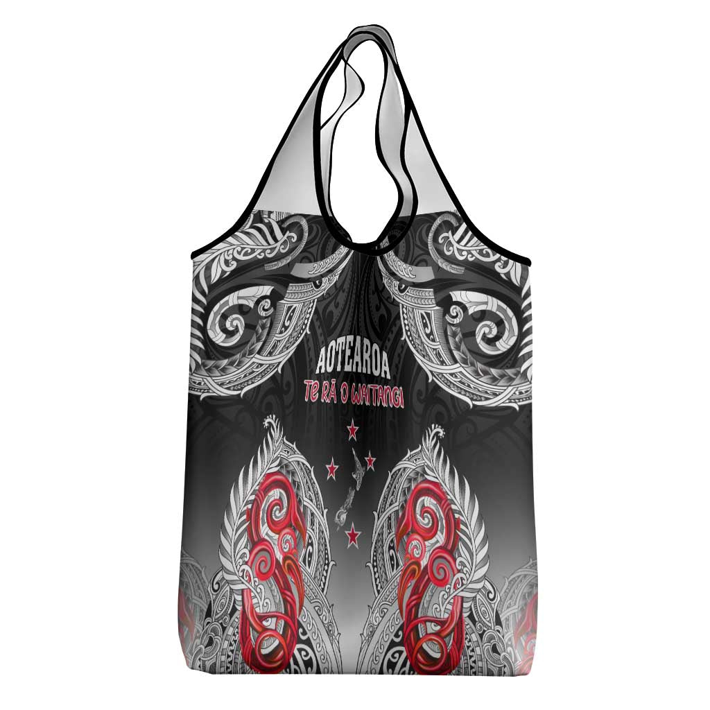 New Zealand Waitangi Day Grocery Bag Aotearoa Te Ra O Waitangi Manaia Maori Pattern