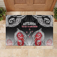 New Zealand Waitangi Day Rubber Doormat Aotearoa Te Ra O Waitangi Manaia Maori Pattern LT05 - Polynesian Pride