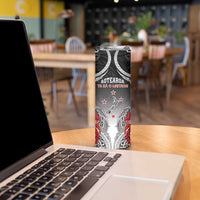 Personalised New Zealand Waitangi Day Skinny Tumbler Aotearoa Te Ra O Waitangi Manaia Maori Pattern LT05 - Polynesian Pride