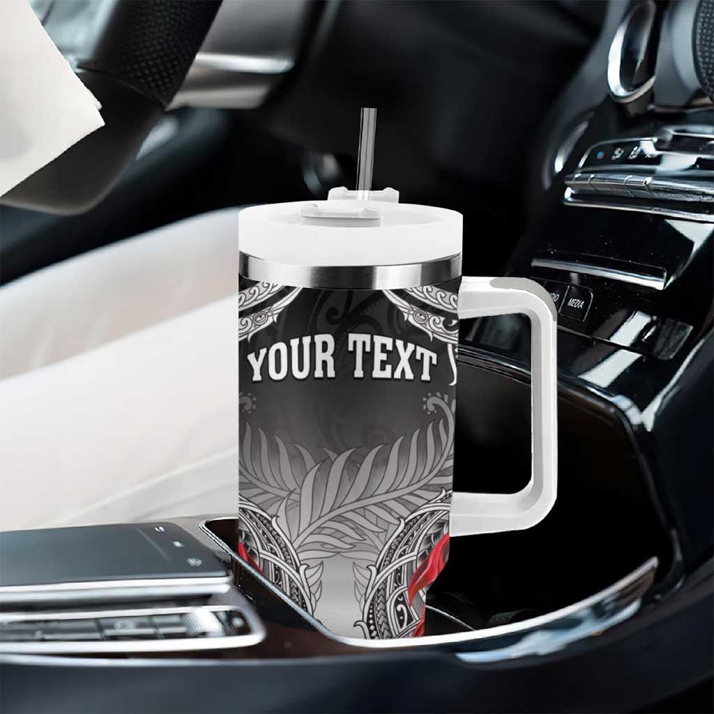 Personalised New Zealand Waitangi Day Tumbler With Handle Aotearoa Te Ra O Waitangi Manaia Maori Pattern