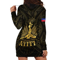 Haiti 1804 Hoodie Dress Polynesian Gold Neg Maron LT05 - Polynesian Pride