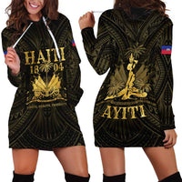 Haiti 1804 Hoodie Dress Polynesian Gold Neg Maron LT05 - Polynesian Pride