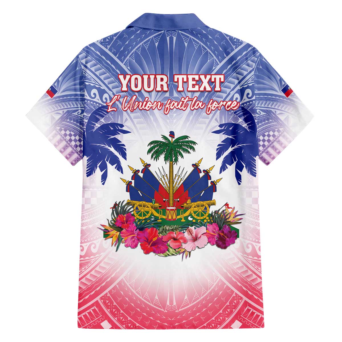 Personalised Haiti Independence Day Family Matching Off The Shoulder Long Sleeve Dress and Hawaiian Shirt Neg Maron Polynesian Style LT05 - Polynesian Pride