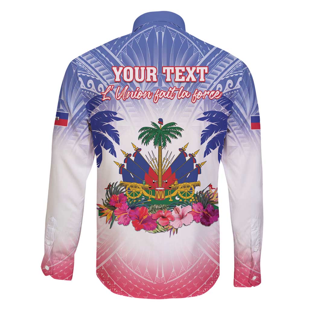 Personalised Haiti Independence Day Family Matching Off Shoulder Short Dress and Hawaiian Shirt Neg Maron Polynesian Style LT05 - Polynesian Pride