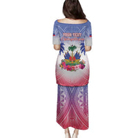 Personalised Haiti Independence Day Family Matching Puletasi and Hawaiian Shirt Neg Maron Polynesian Style LT05 - Polynesian Pride