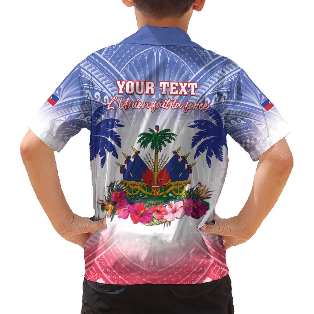 Personalised Haiti Independence Day Family Matching Summer Maxi Dress and Hawaiian Shirt Neg Maron Polynesian Style LT05 - Polynesian Pride