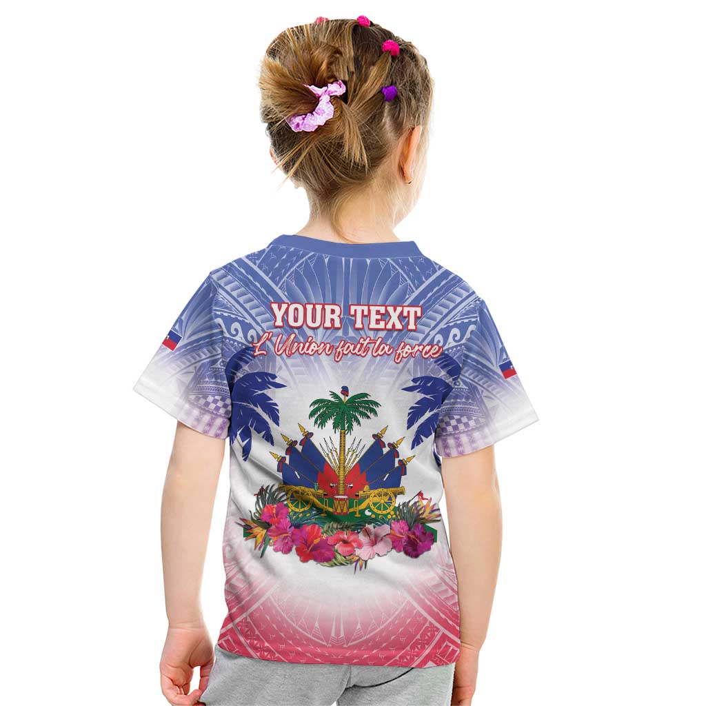 Personalised Haiti Independence Day Kid T Shirt Neg Maron Polynesian Style LT05