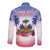 Personalised Haiti Independence Day Long Sleeve Button Shirt Neg Maron Polynesian Style LT05