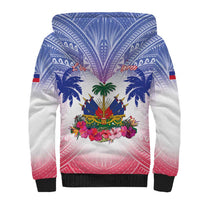 Personalised Haiti Independence Day Sherpa Hoodie Neg Maron Polynesian Style LT05 - Polynesian Pride