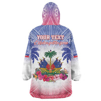 Personalised Haiti Independence Day Wearable Blanket Hoodie Neg Maron Polynesian Style LT05 - Polynesian Pride