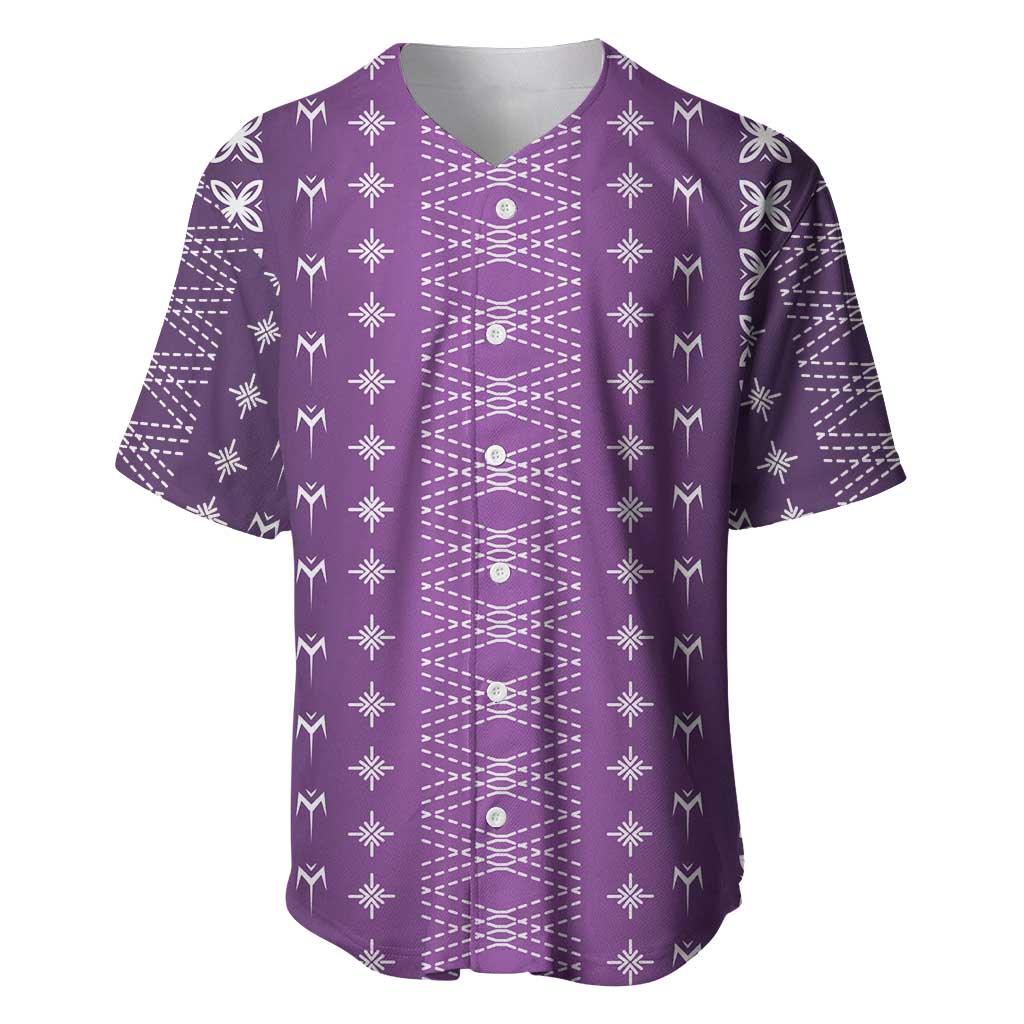 Purple Samoa Malu Tattoo Inspired Baseball Jersey - Polynesian Pride
