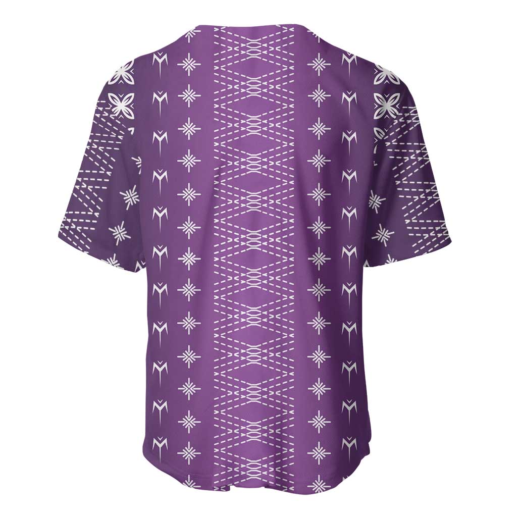 Purple Samoa Malu Tattoo Inspired Baseball Jersey - Polynesian Pride