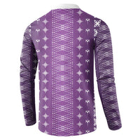 Purple Samoa Malu Tattoo Inspired Button Sweatshirt - Polynesian Pride
