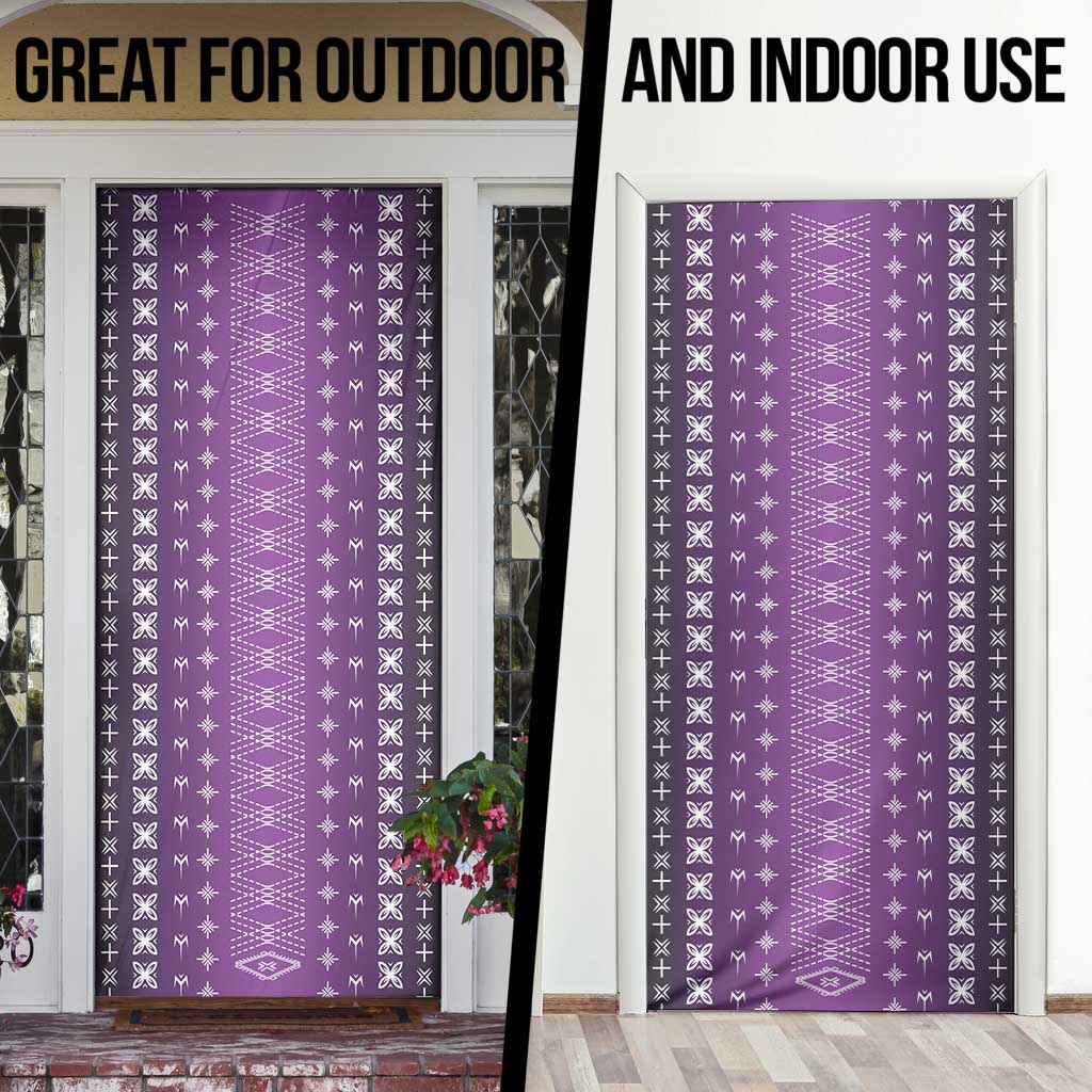 Purple Samoa Malu Tattoo Inspired Door Cover - Polynesian Pride