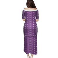 Purple Samoa Malu Tattoo Inspired Family Matching Puletasi and Hawaiian Shirt - Polynesian Pride