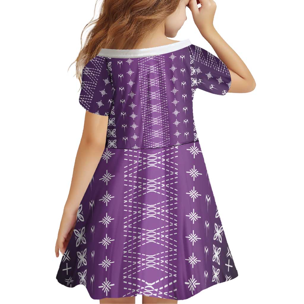 Purple Samoa Malu Tattoo Inspired Family Matching Summer Maxi Dress and Hawaiian Shirt LT05 - Polynesian Pride