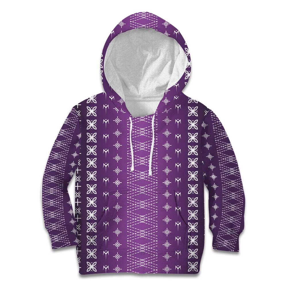 Purple Samoa Malu Tattoo Inspired Kid Hoodie - Polynesian Pride