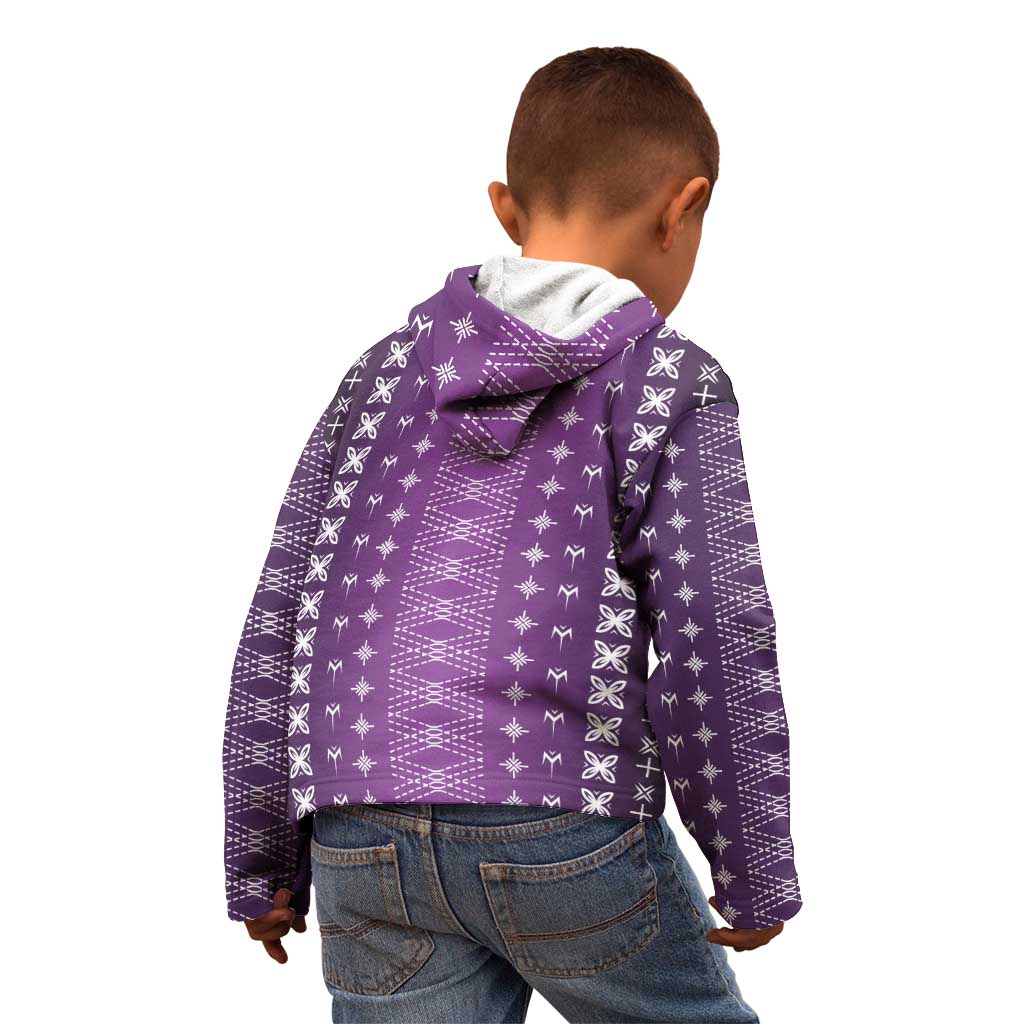 Purple Samoa Malu Tattoo Inspired Kid Hoodie - Polynesian Pride