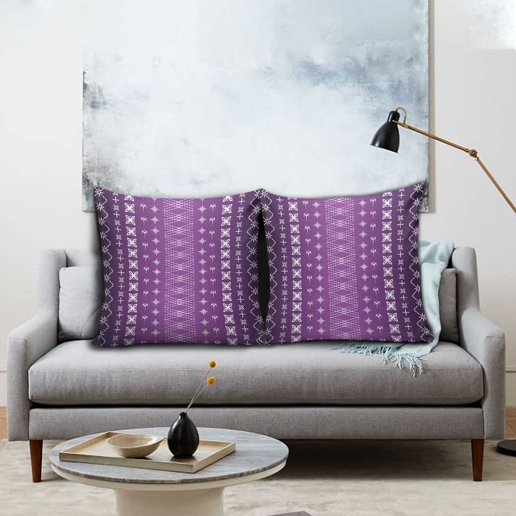 Purple Samoa Malu Tattoo Inspired Pillow Cover - Polynesian Pride