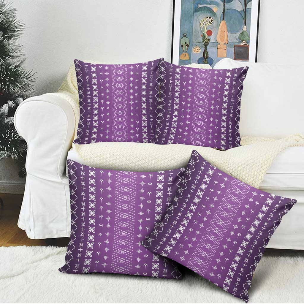 Purple Samoa Malu Tattoo Inspired Pillow Cover - Polynesian Pride