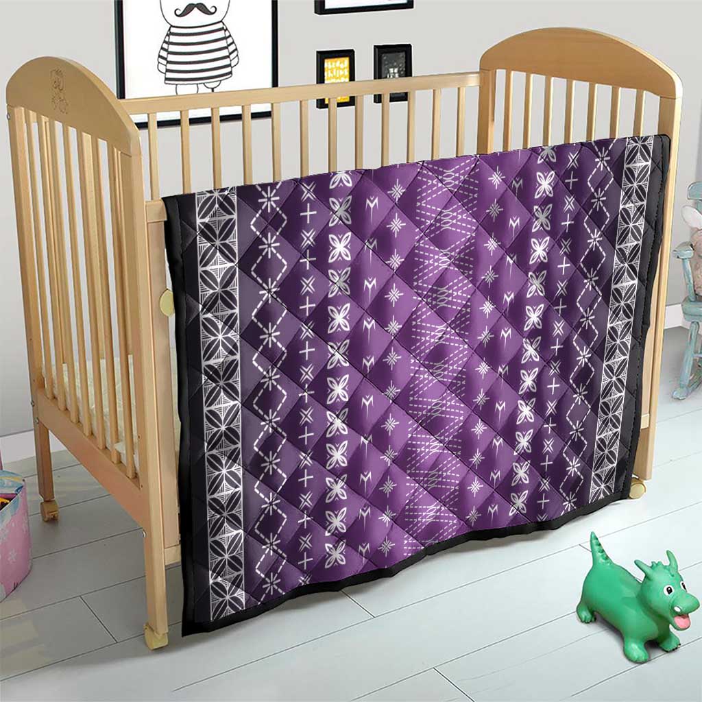 Purple Samoa Malu Tattoo Inspired Quilt - Polynesian Pride