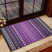 Purple Samoa Malu Tattoo Inspired Rubber Doormat - Polynesian Pride