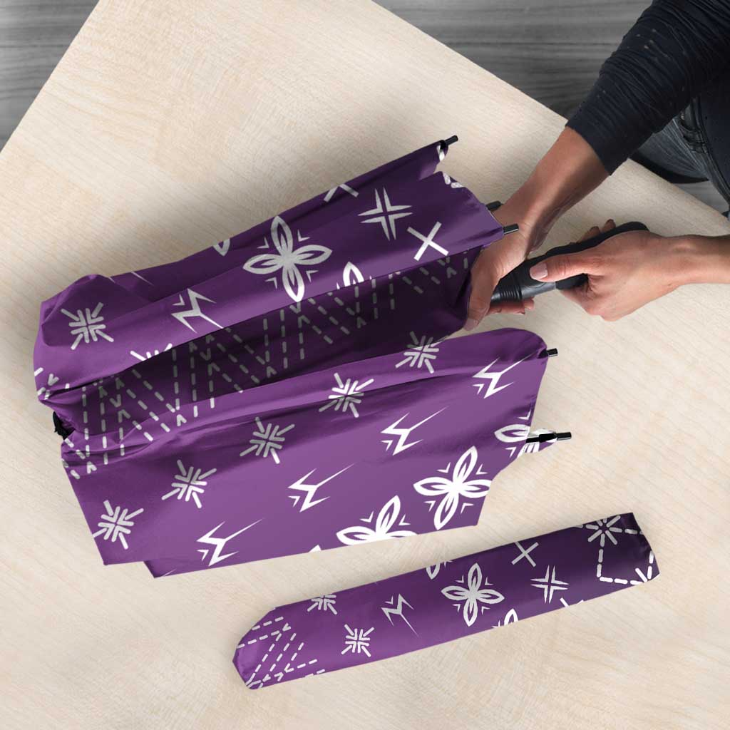 Purple Samoa Malu Tattoo Inspired Umbrella - Polynesian Pride