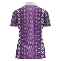 Purple Samoa Malu Tattoo Inspired Women Polo Shirt LT05 - Polynesian Pride
