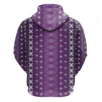 Purple Samoa Malu Tattoo Inspired Zip Hoodie - Polynesian Pride
