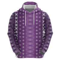Purple Samoa Malu Tattoo Inspired Zip Hoodie - Polynesian Pride
