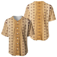 Beige Samoa Malu Tattoo Inspired Baseball Jersey - Polynesian Pride