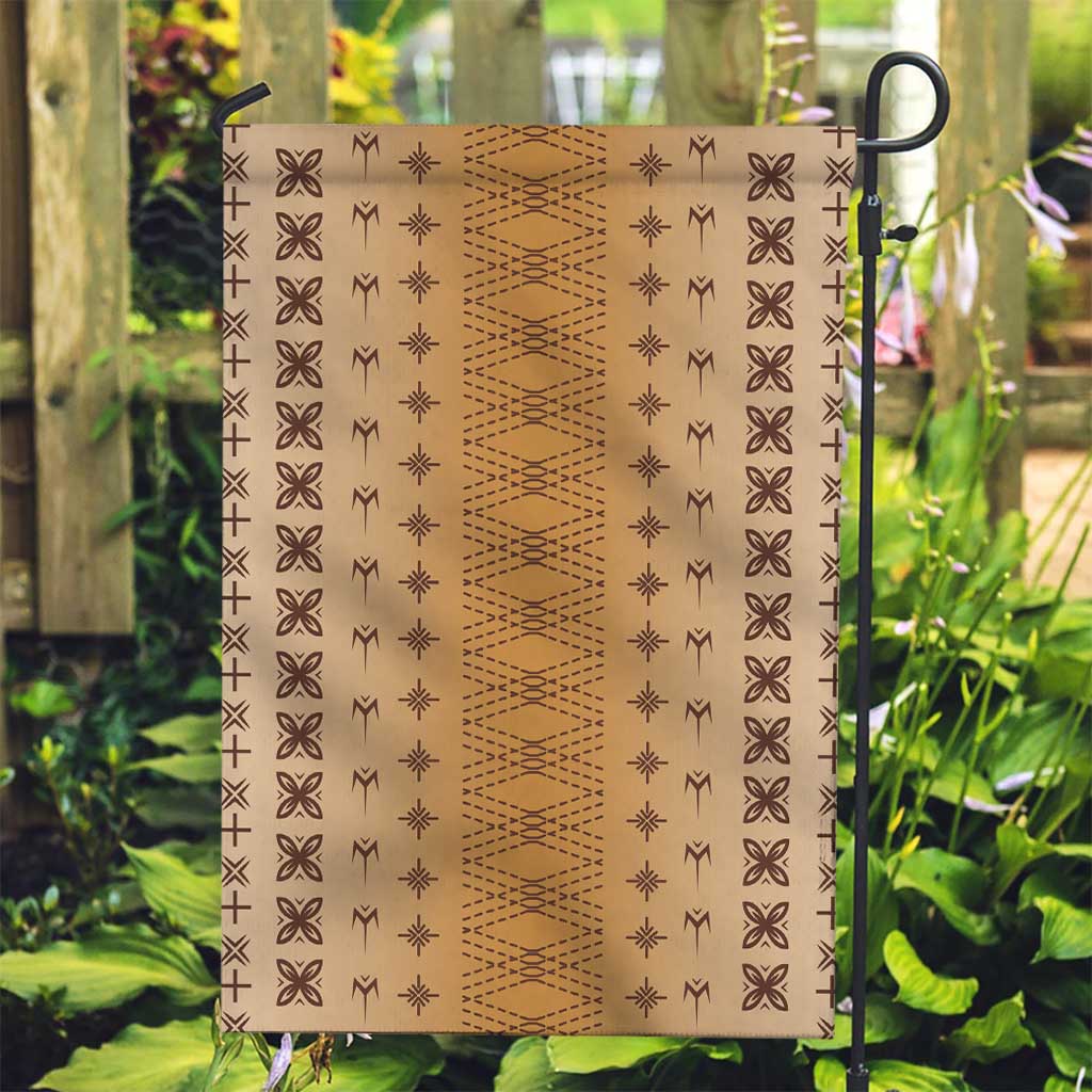 Beige Samoa Malu Tattoo Inspired Garden Flag - Polynesian Pride