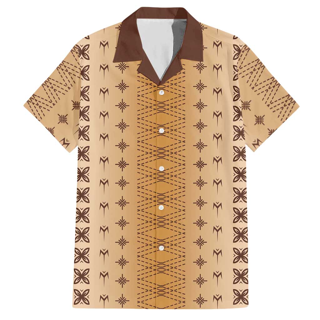 Beige Samoa Malu Tattoo Inspired Hawaiian Shirt - Polynesian Pride