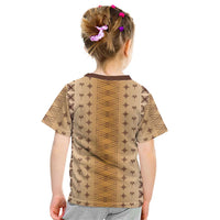 Beige Samoa Malu Tattoo Inspired Kid T Shirt - Polynesian Pride
