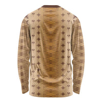 Beige Samoa Malu Tattoo Inspired Long Sleeve Shirt - Polynesian Pride