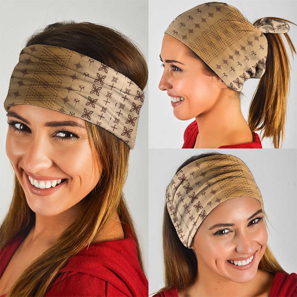 Beige Samoa Malu Tattoo Inspired Neck Gaiter - Polynesian Pride