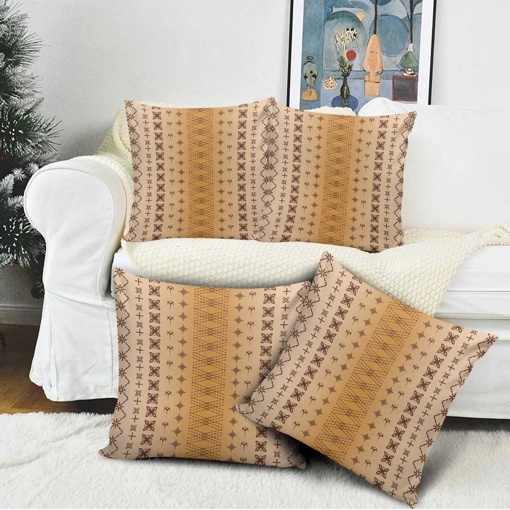 Beige Samoa Malu Tattoo Inspired Pillow Cover - Polynesian Pride