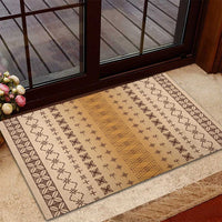 Beige Samoa Malu Tattoo Inspired Rubber Doormat - Polynesian Pride