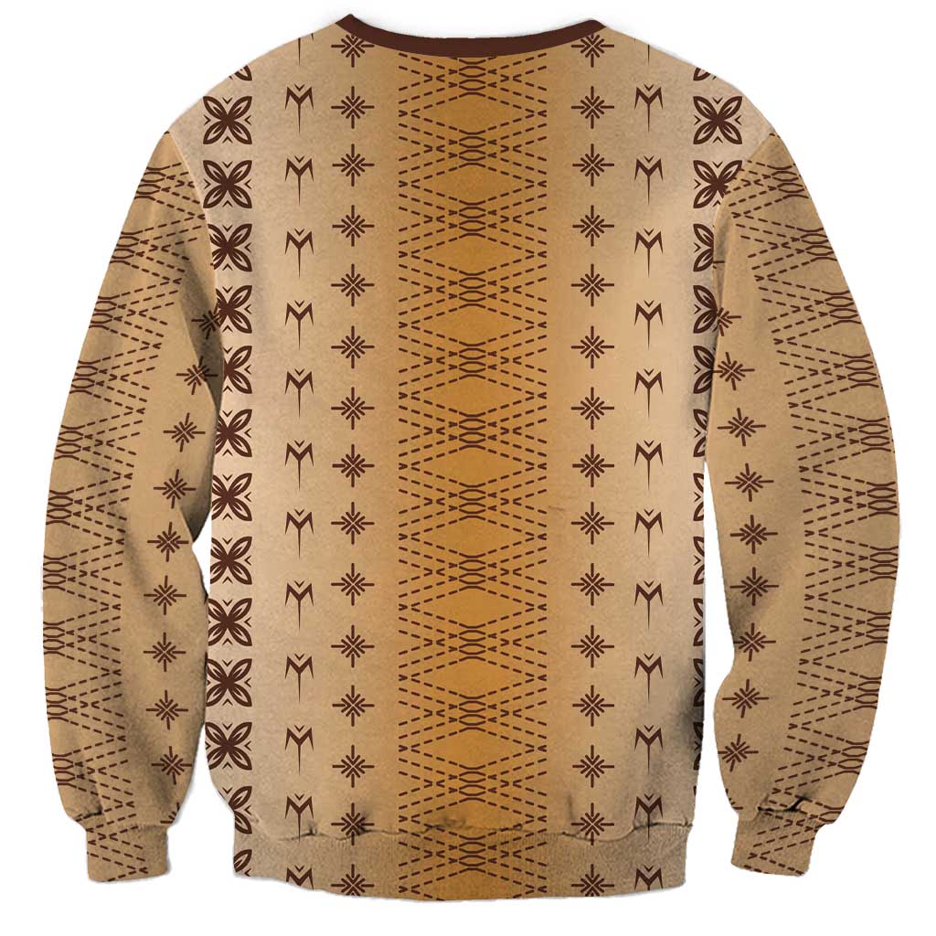 Beige Samoa Malu Tattoo Inspired Sweatshirt - Polynesian Pride