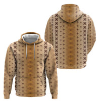 Beige Samoa Malu Tattoo Inspired Zip Hoodie - Polynesian Pride