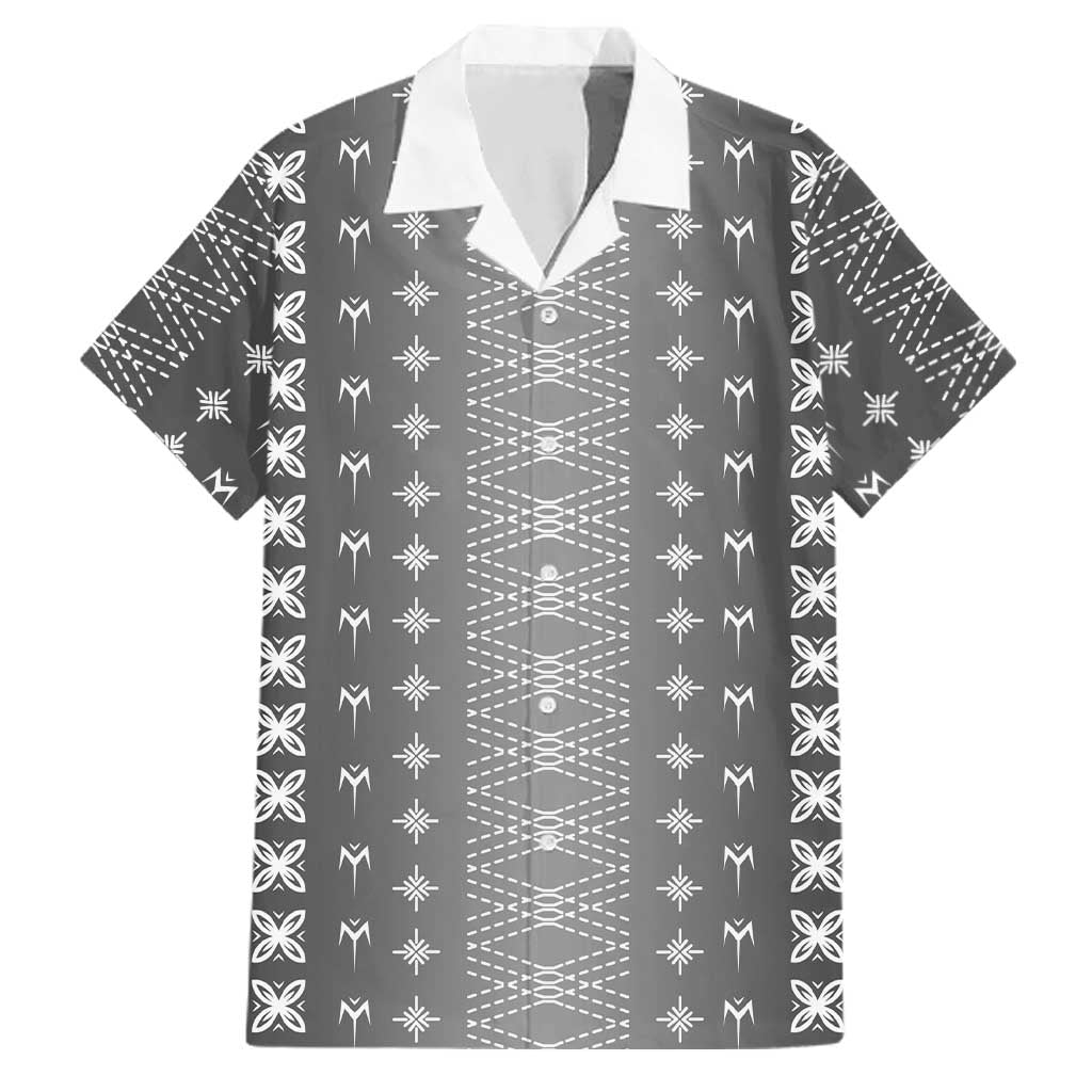 Black Samoa Malu Tattoo Inspired Family Matching Mermaid Dress and Hawaiian Shirt LT05 Dad's Shirt - Short Sleeve Black - Polynesian Pride