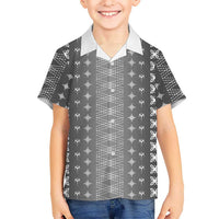 Black Samoa Malu Tattoo Inspired Family Matching Mermaid Dress and Hawaiian Shirt LT05 Son's Shirt Black - Polynesian Pride