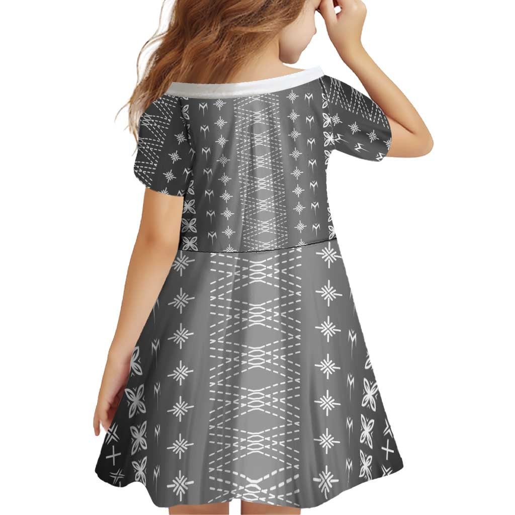 Black Samoa Malu Tattoo Inspired Family Matching Off The Shoulder Long Sleeve Dress and Hawaiian Shirt LT05 - Polynesian Pride