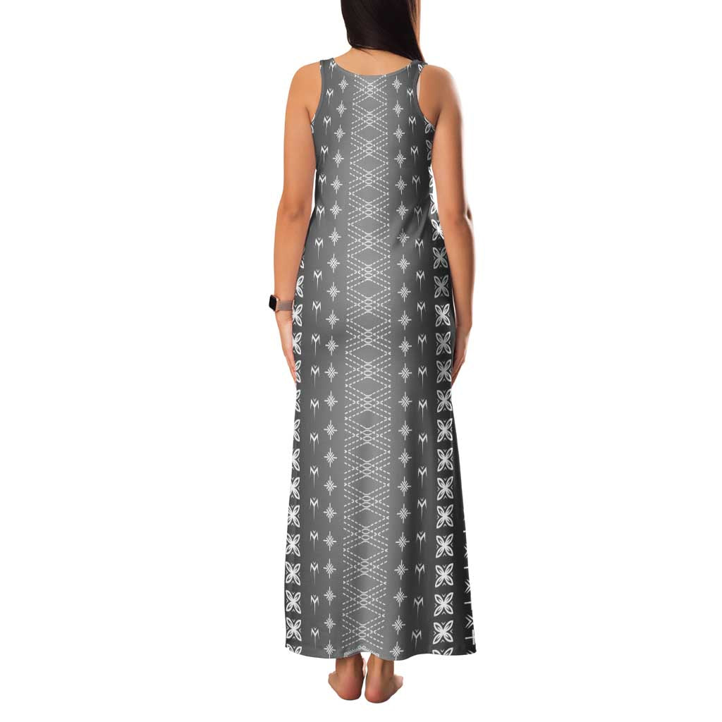 Black Samoa Malu Tattoo Inspired Family Matching Tank Maxi Dress and Hawaiian Shirt LT05 - Polynesian Pride