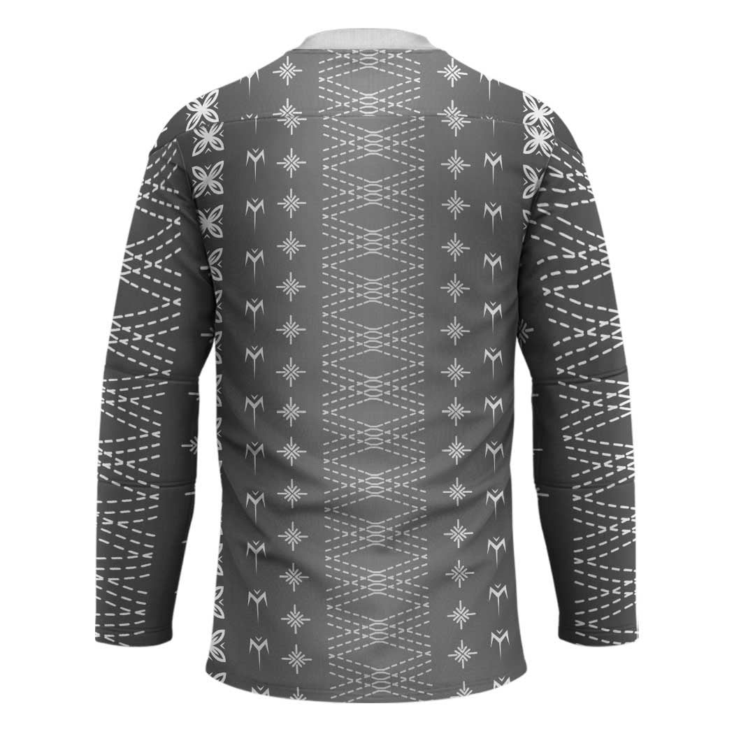 Black Samoa Malu Tattoo Inspired Hockey Jersey - Polynesian Pride